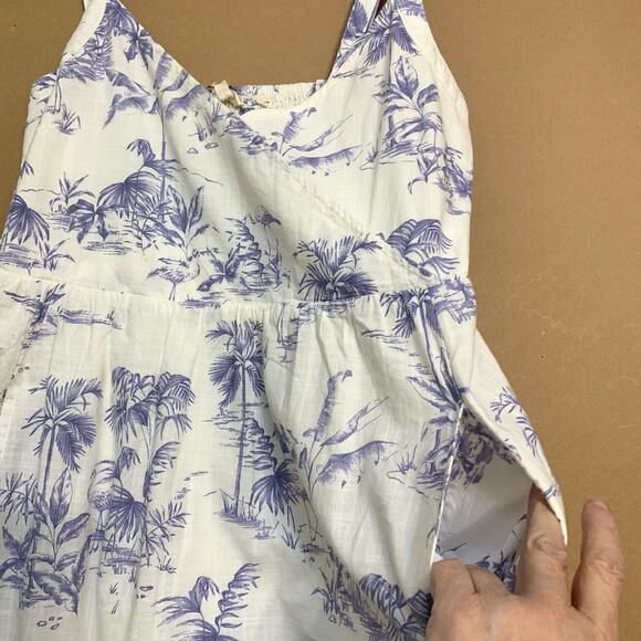 FAT FACE White/Blue Flamingo Pattern HEIDI Summer Sun Dress Sz 8 NWT - Picture 5 of 16